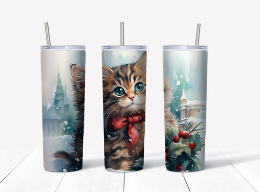 Holly the Christmas Cat Tumbler