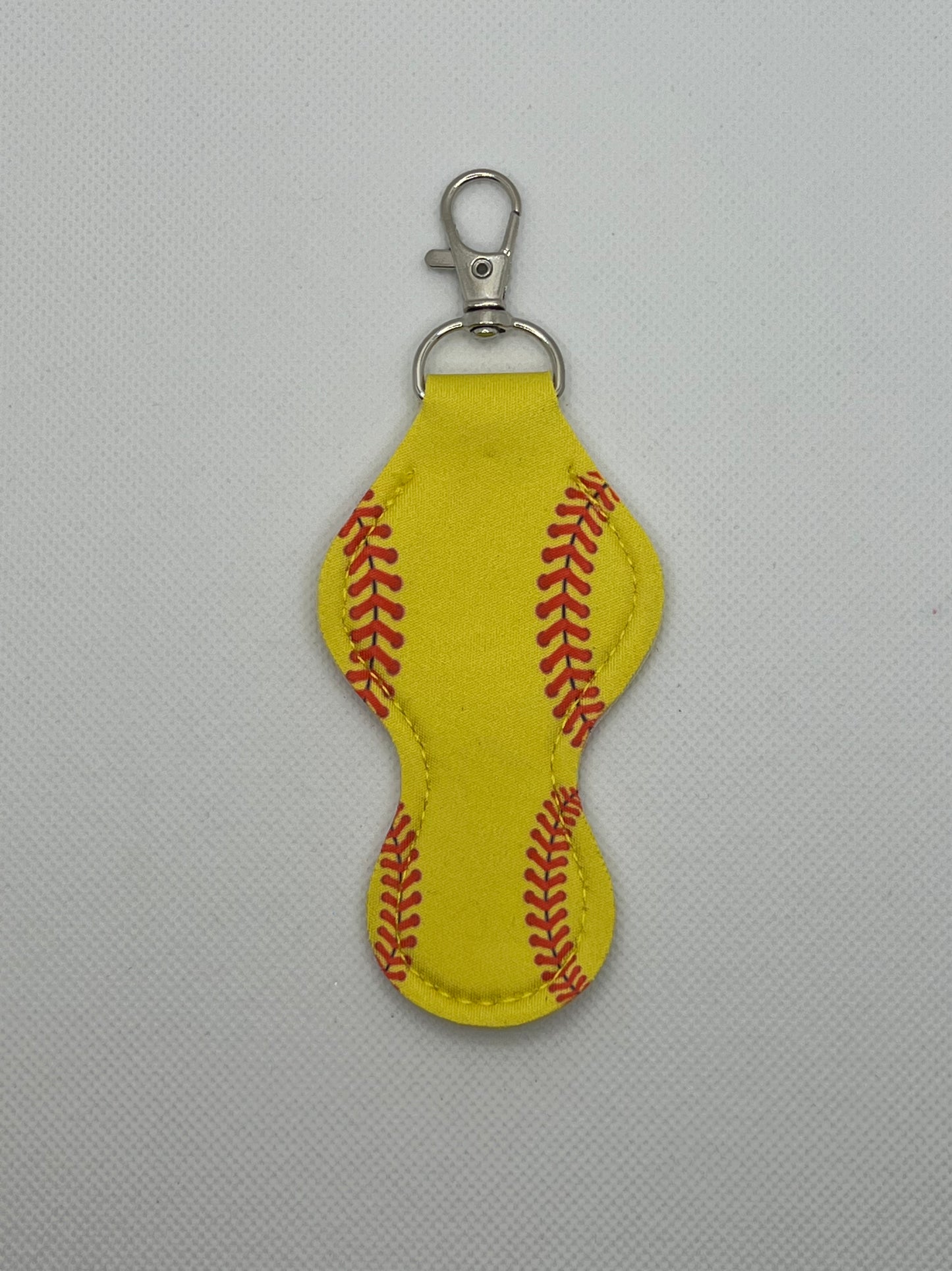 Yellow Softball Chapstick Holder